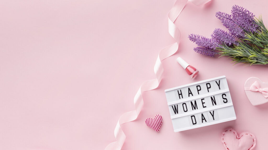 feminine-elements-pink-background-with-copy-space